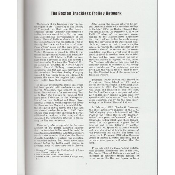 Book MA Boston Elevated Railway The Trackless Trolleys of MBTA Public Transit - Picture 3 of 5